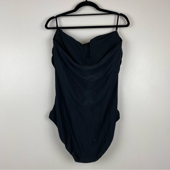 J. Crew Plus Removable Halter Strapless One Piece Swimsuit Black Size 2X NWT - Picture 5 of 7